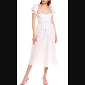 Weworewhat Puff Sleeve Maxi Dress White Sz. 8 NWT
